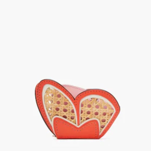 NWT Kate Spade Wing It Wicker Butterfly Coin Purse On AChain - Picture 4 of 6